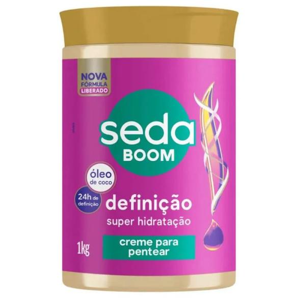 Creme Para Pentear Seda Boom Definição Com Óleo De Coco 1kg