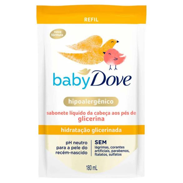 Sabonete Líquido Dove Baby Hidratação Glicerinada Refil 180ml