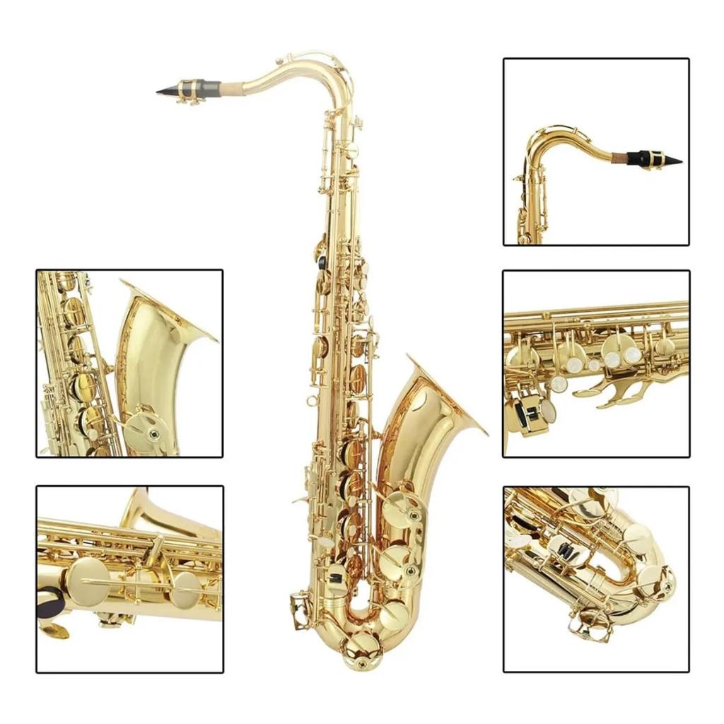 Sax Tenor Dourado Completo Com Estojo Boquilha Laqueado Konig