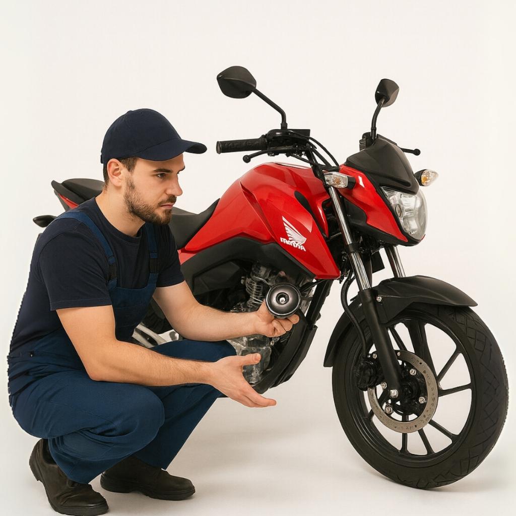 Punho De Partida Cb500 Para Moto Titan Fan Cg 160 150 Interruptor Com Pisca Alerta Corta Corrente
