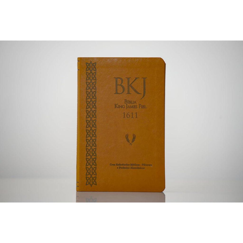 Bíblia King James Fiel 1611 Letra Normal Concordância E Pilcrows Capa Luxo Caramelo