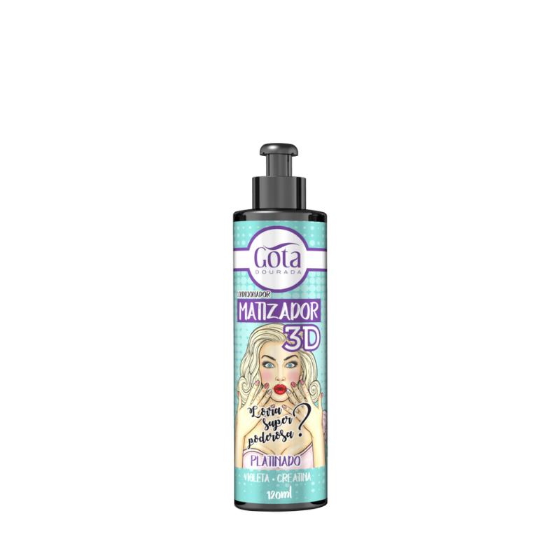 Matizador Condicionador 3D Platinado Gota Dourada 120 Ml