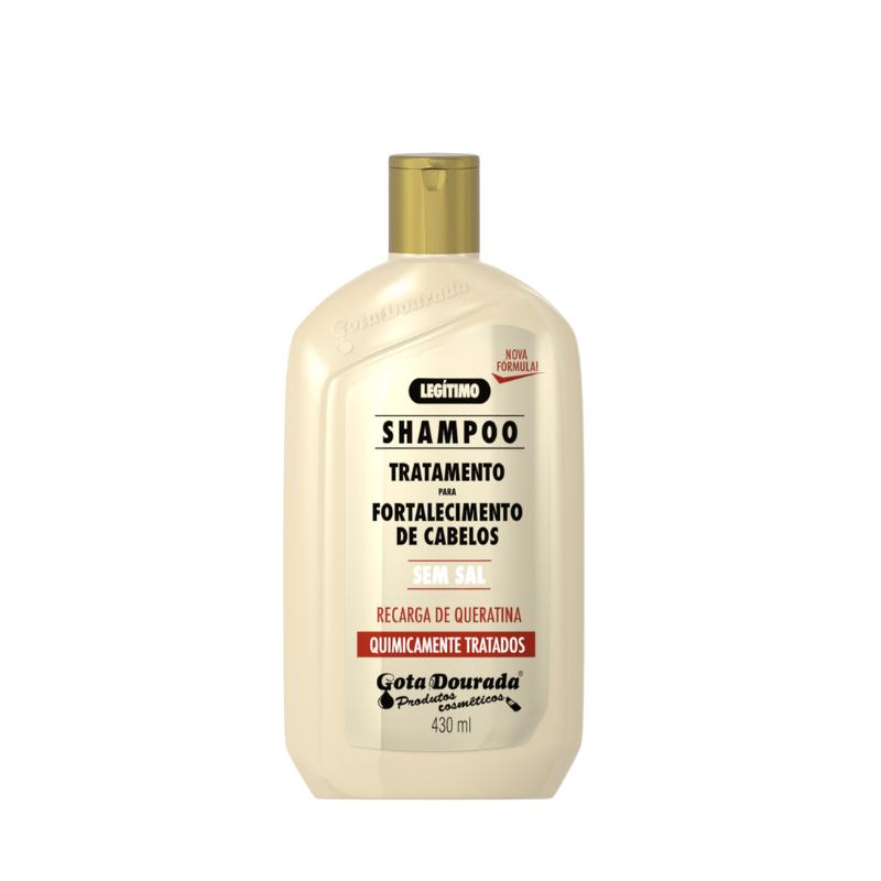 Kit Shampoo E Condicionador Quimicamente 430 Ml + Tônico Biotina 100 Ml Gota Dourada
