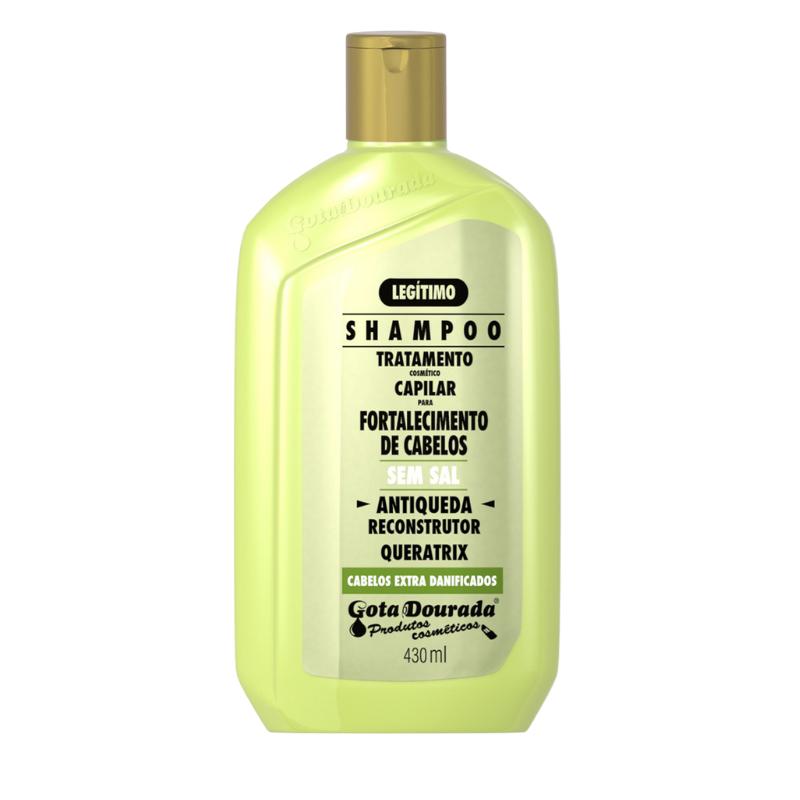 Kit Shampoo E Condicionador Antiqueda 430 Ml + Creme De Pentear Antiqueda 320 Ml Gota Dourada