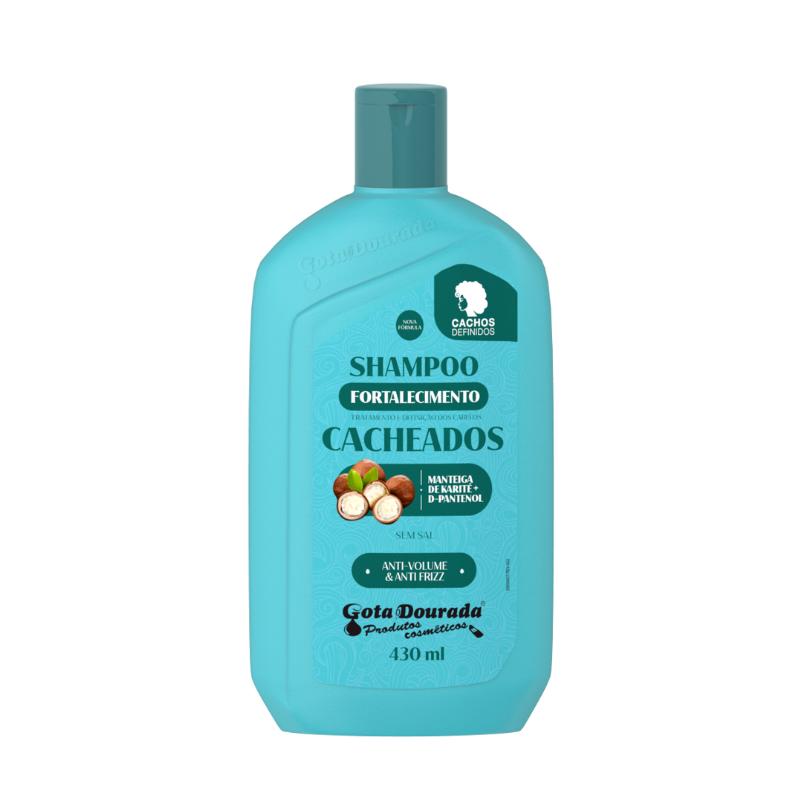 Kit Shampoo E Condicionador Cacheados 430 Ml + Óleo Cacheador 60 Ml Gota Dourada