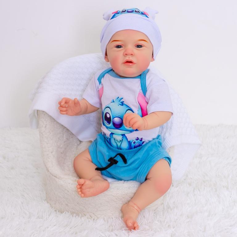 Bebê Reborn Menino Realista Original De Silicone Pode Dar Banho