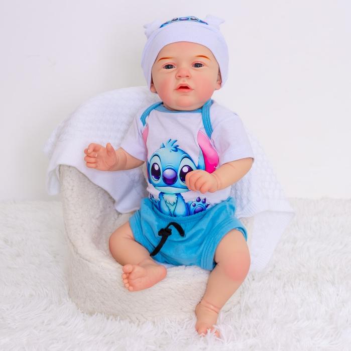Bebê Reborn Menino Boneco Original Realista De Silicone Pode Dar Banho