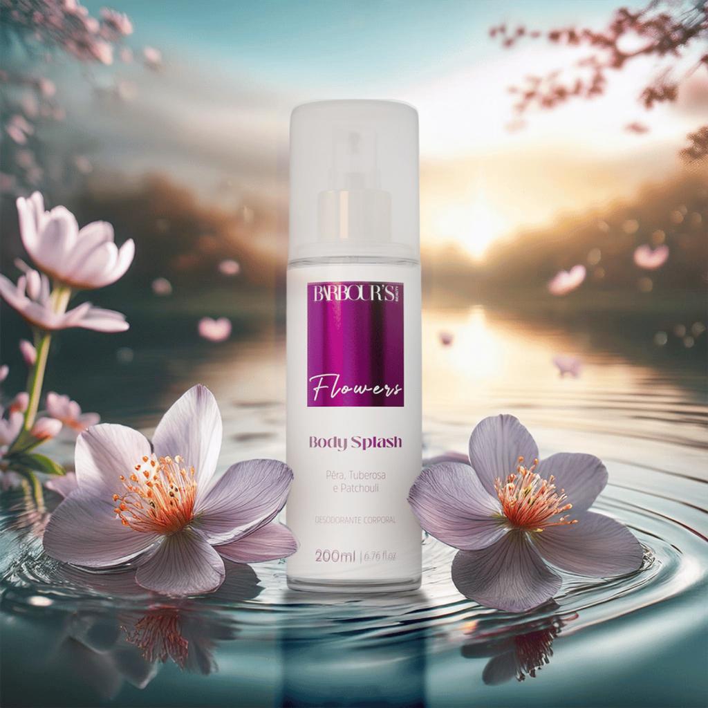 Body Splash Flowers Barbour S Beauty 200ml Fragrância Floral Frutado Desodorante Corporal Colônia