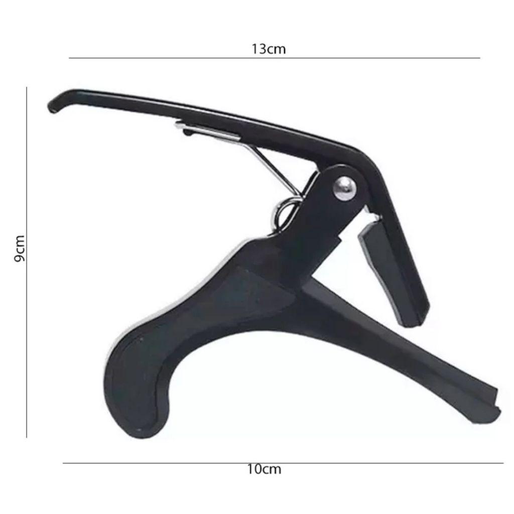 Capotraste Stage Special Para Violão Viola Guitarra Preto Profissional Vlbk + 3 Palhetas