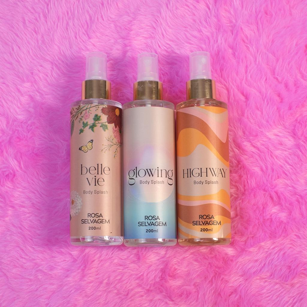 Kit 3 Body Splashes Belle Vie - Glowing - Highway