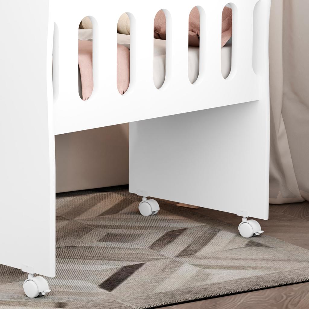 Mini Berço 2 Em 1 Com Colchão E Rodizio Para Quarto De Bebê Compacto Portátil Para Recém Nascido