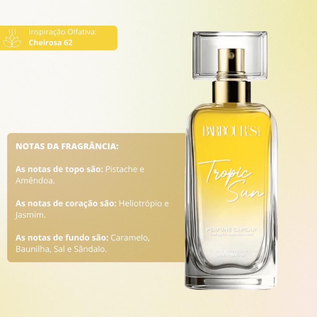 Perfume Capilar Tropic Sun Barbour S Beauty 50ml Finalizador Termoativo Leave-in Efeito Antiodor