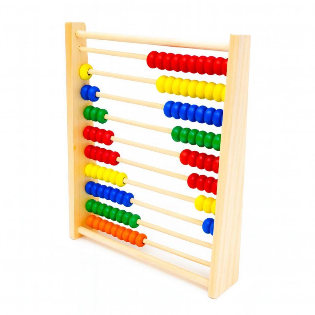 Ábaco Brinquedo Educativo Montessori Infantil Plástico Tabuleiro Cubo Didático Interativo