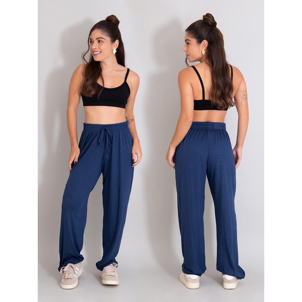 Calça De Yoga Feminina Viscose Soltinha Pilates