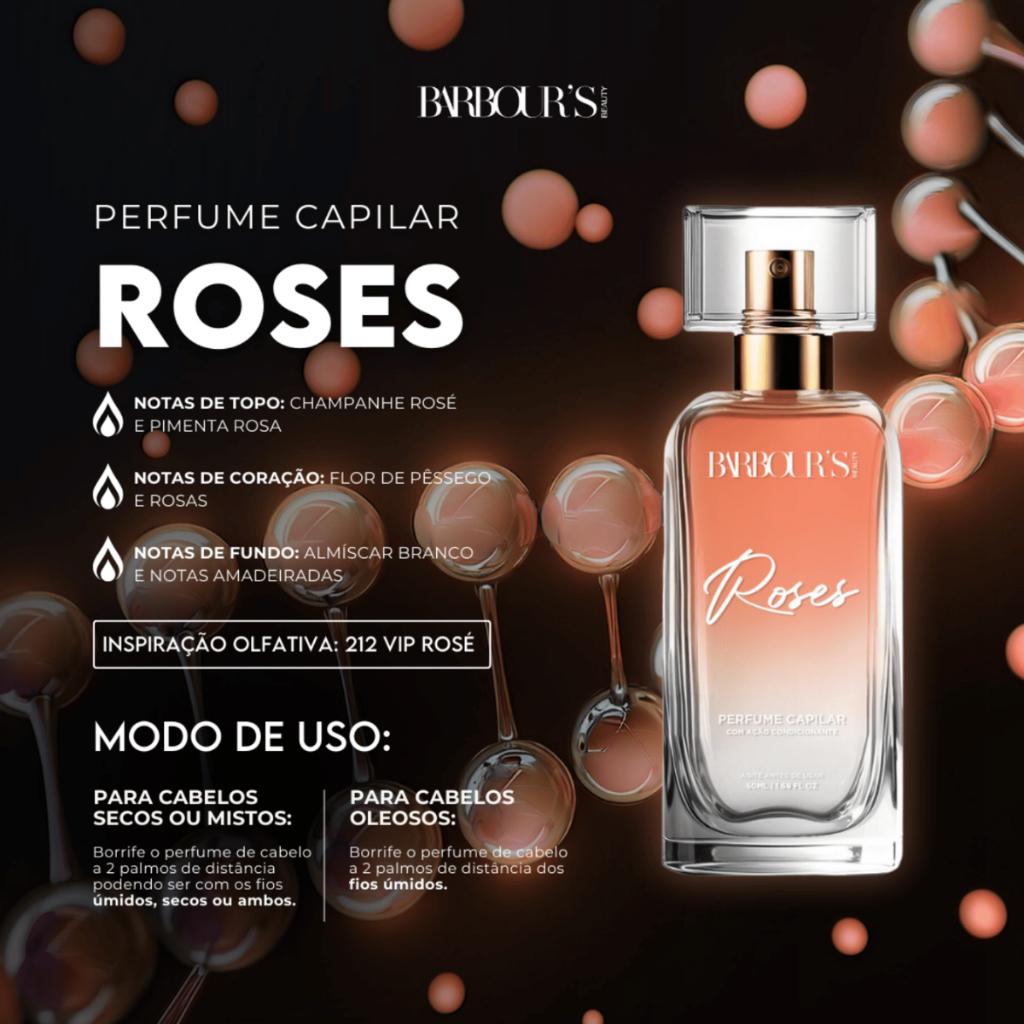 Kit Perfume Capilar 50ml E Body Splash Roses 200ml Barbour S Beauty