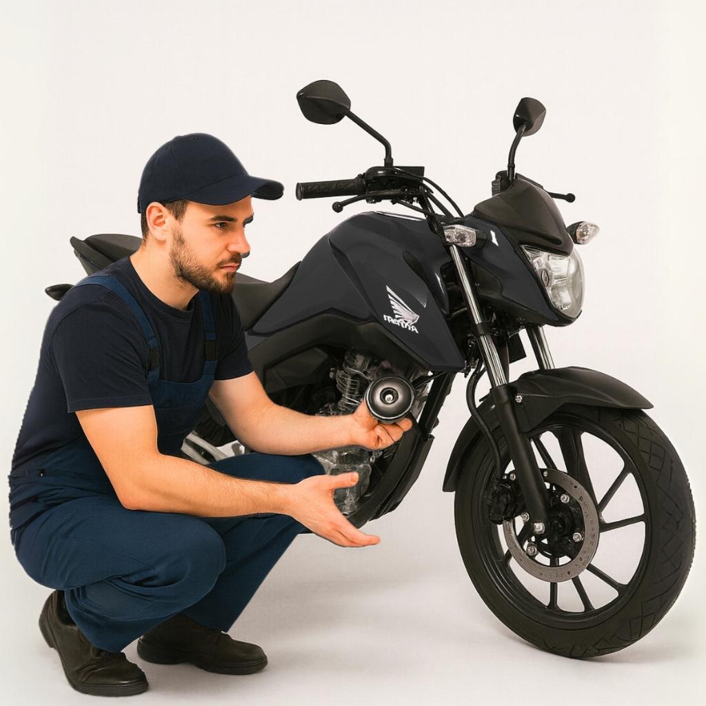 Buzina De Moto 12V Twister Xre 300 Cbx 250 Falcon 400 Cb 300 Cb 250F Fazer 250 Forte E Nítida