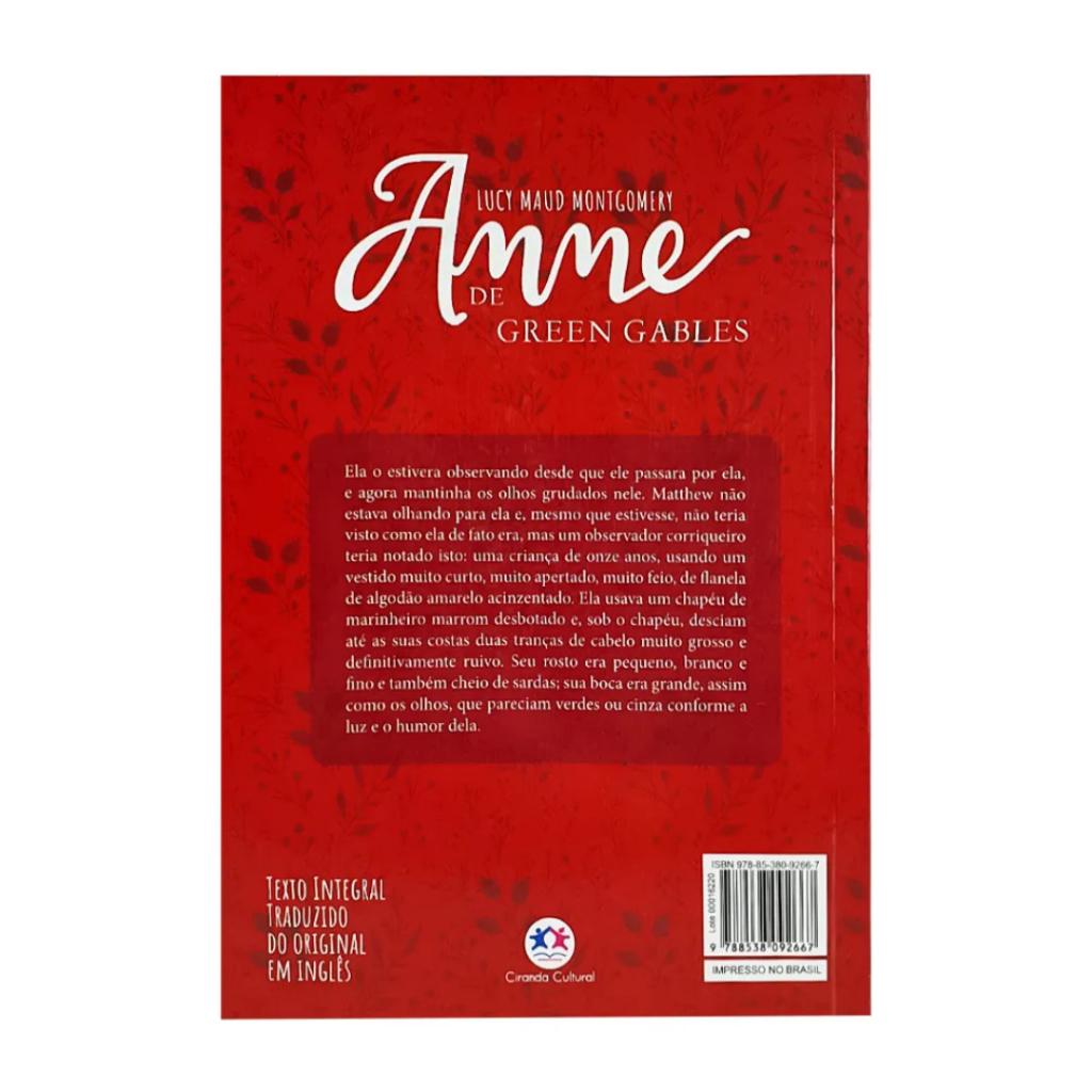 Anne De Green Gables Ciranda Cultural