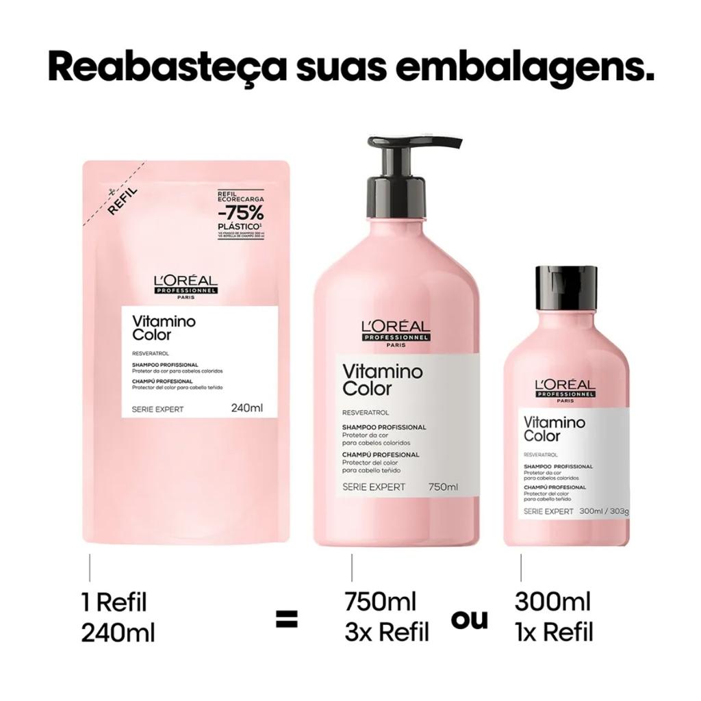 Refil Shampoo Vitamino Color Loréal Professionnel Serie Expert 240ml