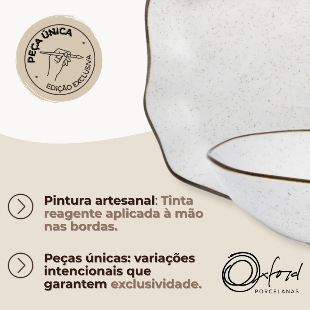 Conjunto Travessa Saladeira Baixelas Para Servir Ryo Maresia Areia Oxford Porcelanas