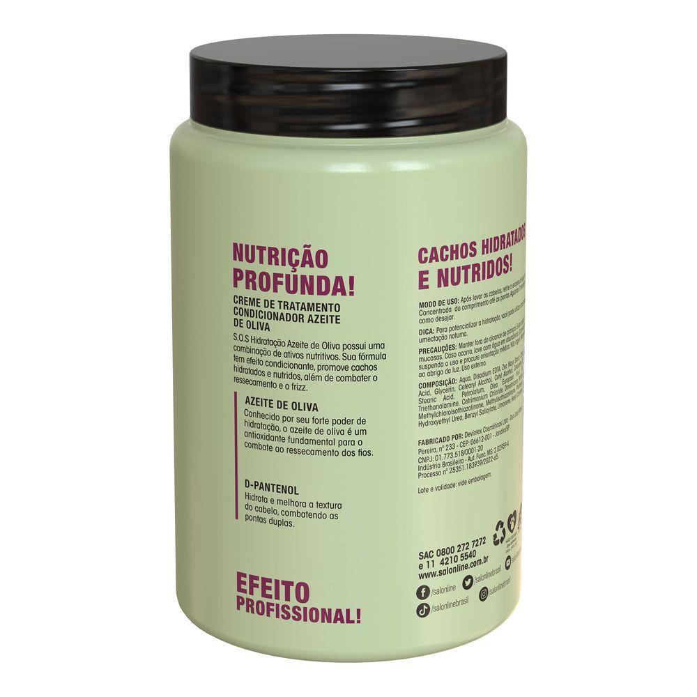 Máscara Sos Hidratação Azeite De Oliva Salon Line 1kg