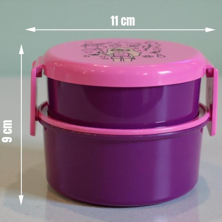 Lancheira Porta Snack 2 Em 1 Infantil Modelo Stellar Livre De Bpa 340/280ml + Garfinho - Queen Shop