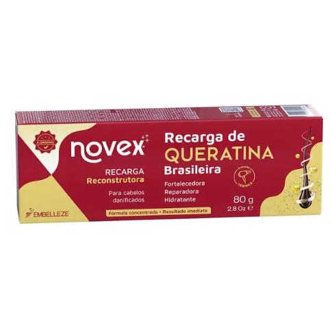 Kit Compre 4 Pague 3 Tratamento Reconstrutor Novex Recarga De Queratina Brasileira