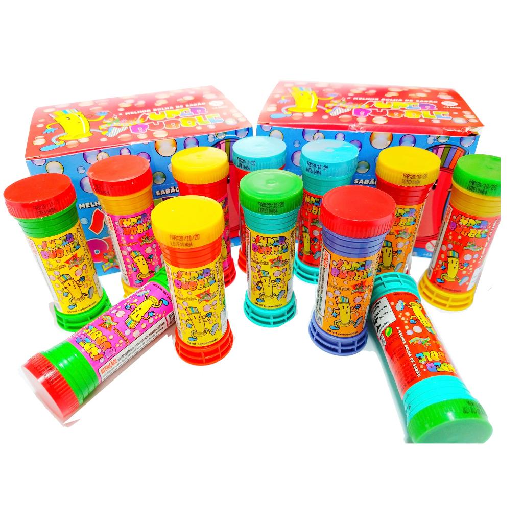 20 Bolha De Sabão + 20 Mola Maluca Neon Para Kit Festa Lembrancinha Aniversario Prenda Quermesse