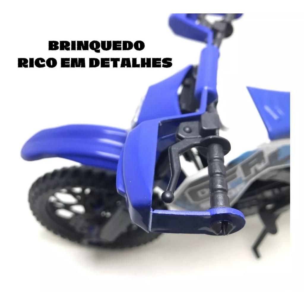 Moto Cross Brinquedo Grande Realista E Cheia De Detalhes - 37 Centimetros - Presente - Queen Shop