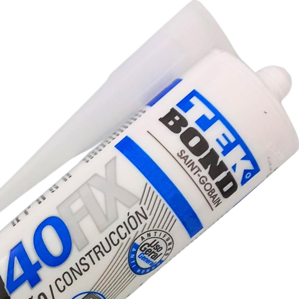 Cola Multiuso Pu40fix Tekbond Para Construção Branco Cinza