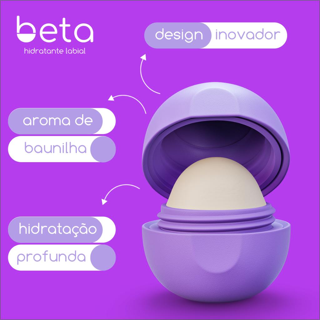 Hidratante Labial Beta Baunilha Hidratação Profunda Com FPS 6