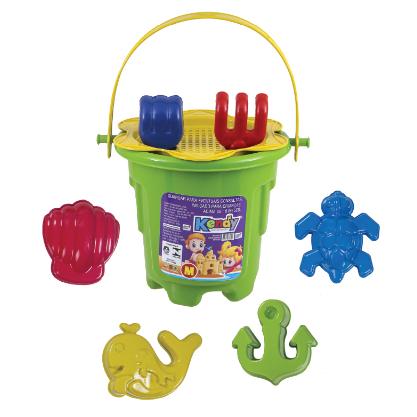 Balde E Kit Praia Tamanho M - 8 Acessórios - Litoral E Parques - Cerificado Inmetro Queen Shop