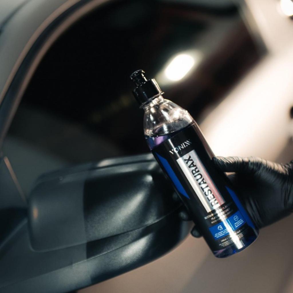 Restaurax Revitalizador De Plásticos + Moto-v Shampoo Desengraxante + Aplicador Vonixx