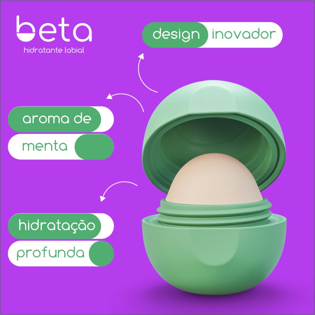 Hidratante Labial Beta Menta Hidratação Profunda Com FPS 6