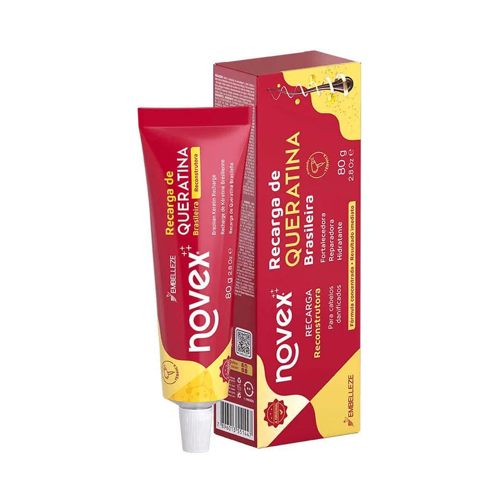 Reconstrução Capilar Novex Recarga De Queratina Brasileira 80g