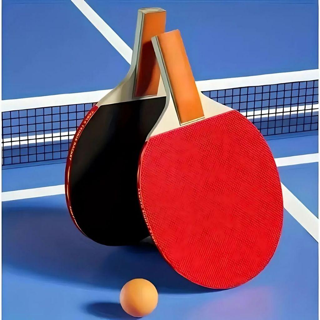 Ping Pong 2 Raquetes E 3 Bolas Rede Suportes Raquete 7mm Bolinhas Completa