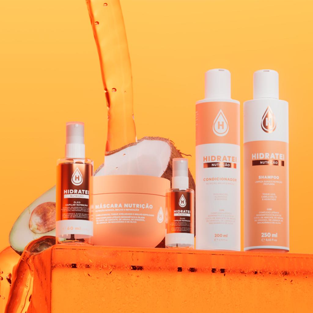Shampoo Nutrição Hidratei 250ml Nutrição Profunda Cabelos Ressecados Brilho Maciez