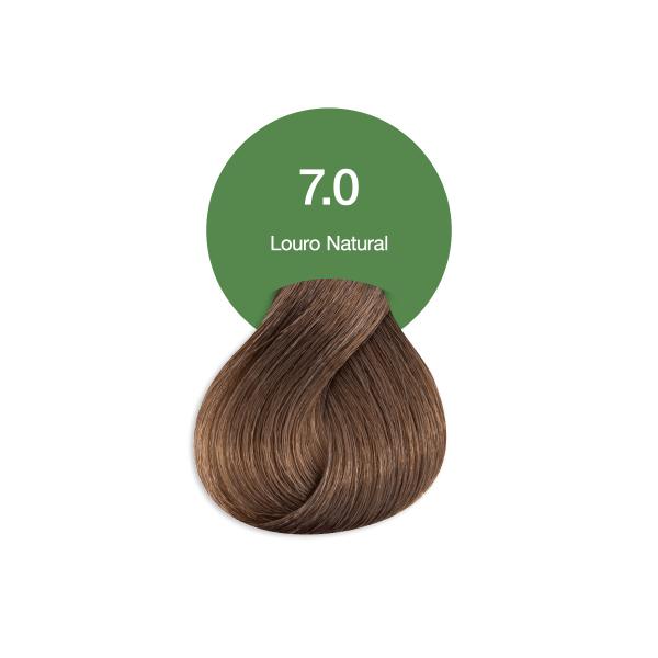 Coloração Acquaflora Creme Permanente Vegana 7.0 Louro Natural 60g