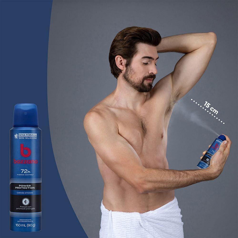 Desodorante Antitranspirante Bozzano Aerossol Power Protection Carvão Ativado Com 150ml