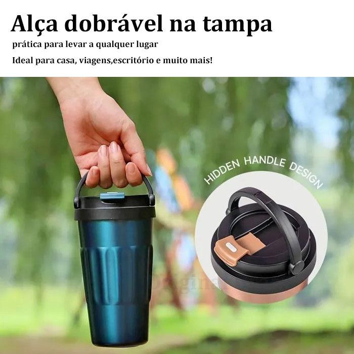 Garrafa Térmica De Aço Inoxidável 400ml Livre De Bpa 4 Cores Elegantes