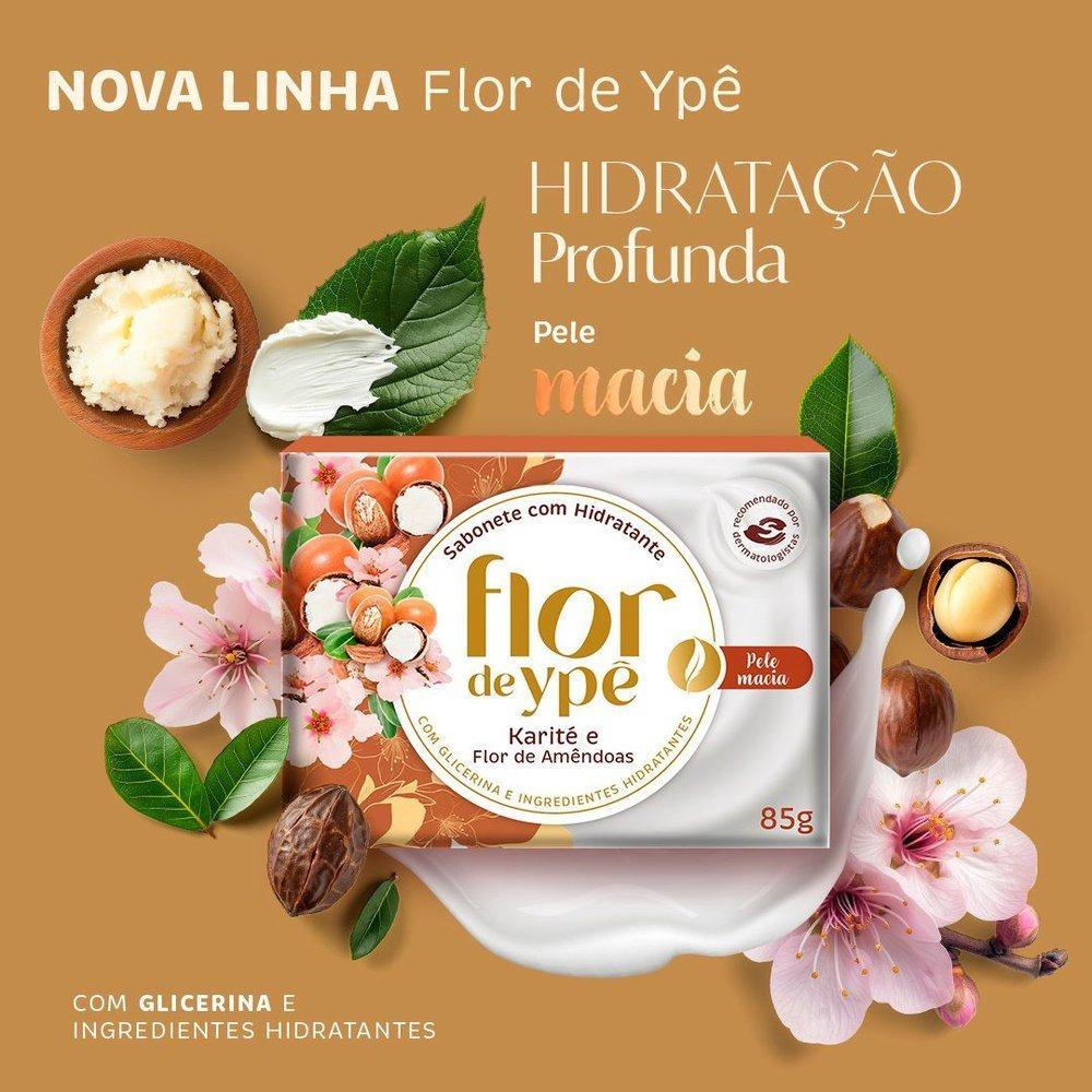 Sabonete Em Barra Flor De Ypê Karité E Flor De Amêndoas Com 85g