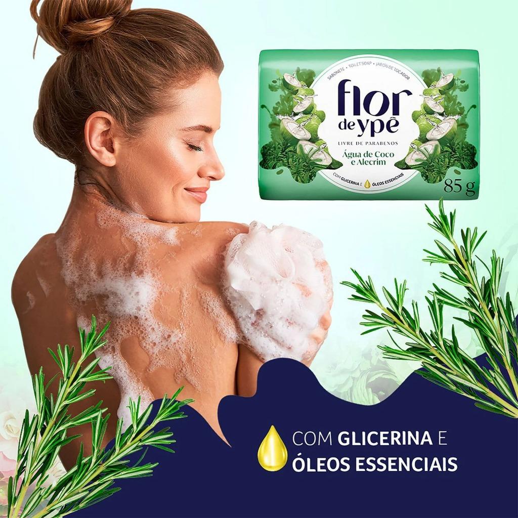 Sabonete Flor De Ypê Agua De Coco/alecrim 85g