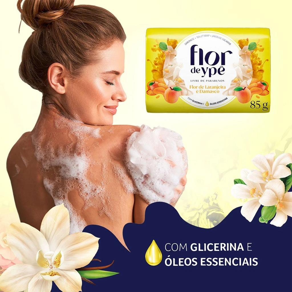 Sabonete Flor De Ypê Suave Laranjeira Damasco 85g