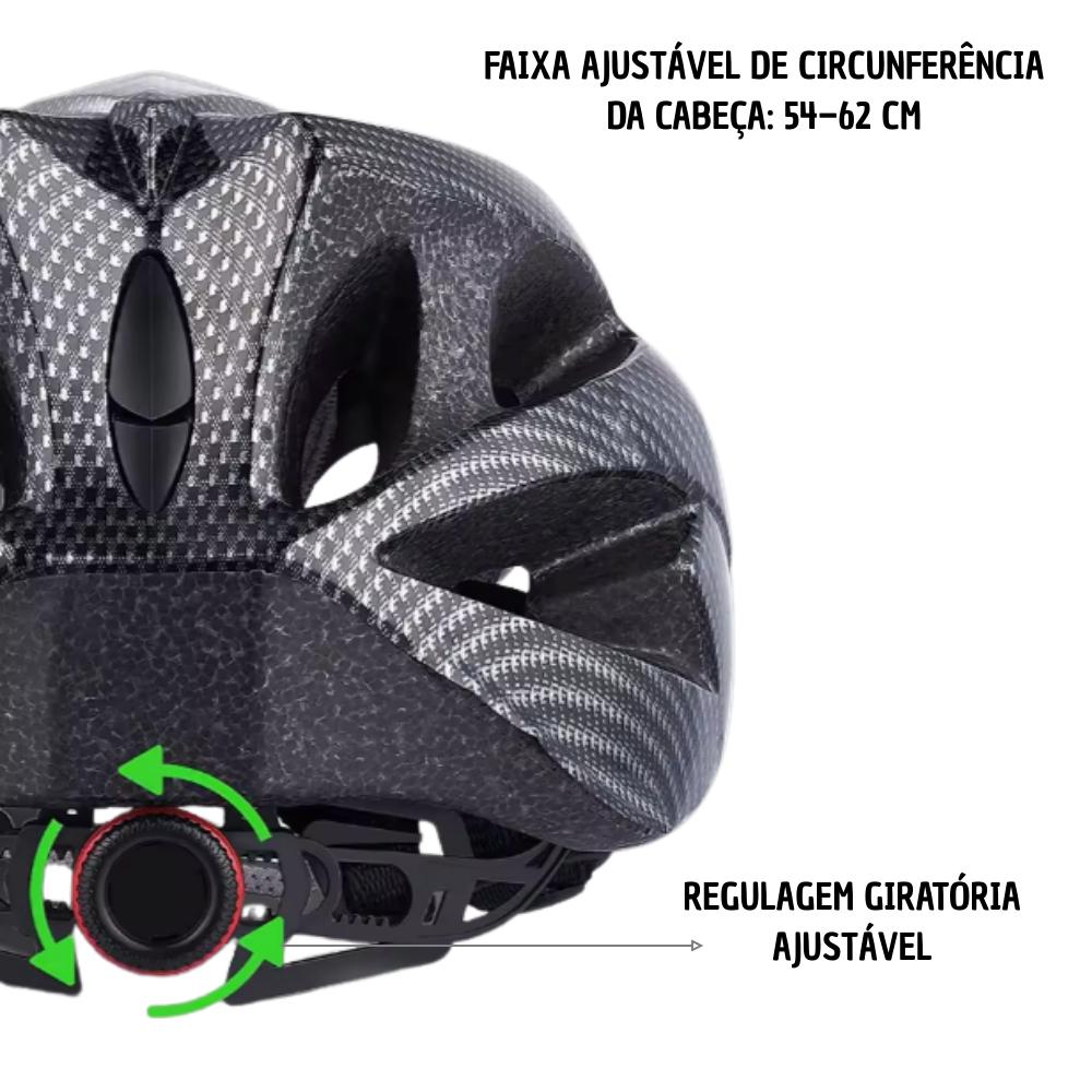 Capacete Mtb Bike In Mold R1748 Grafite Carbono M/G Speed