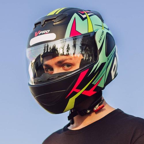 Capacete Escamoteável Robocop Moto PRO Tork V-pro Jet Factor Fosco Sem Óculos Interno