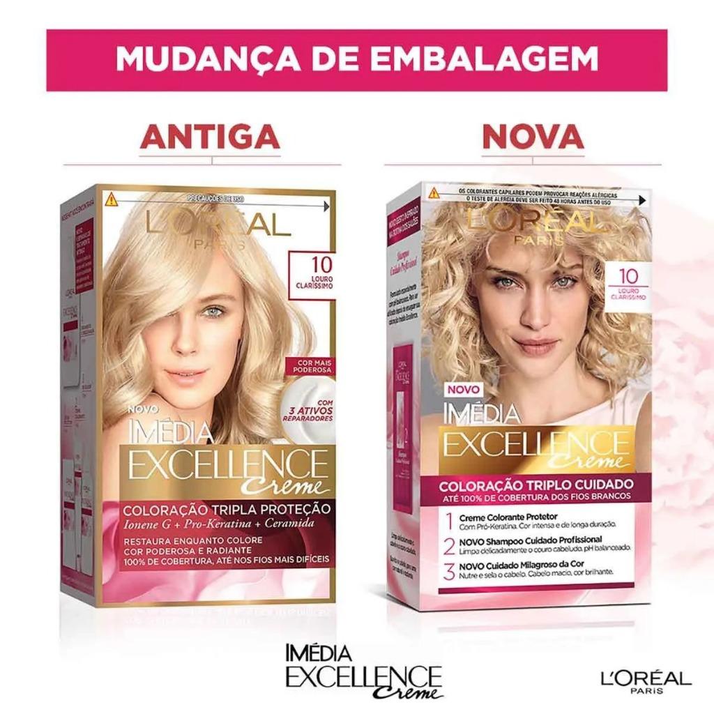 Tinta De Cabelo Imédia Excellence 10 Louro Clarissimo