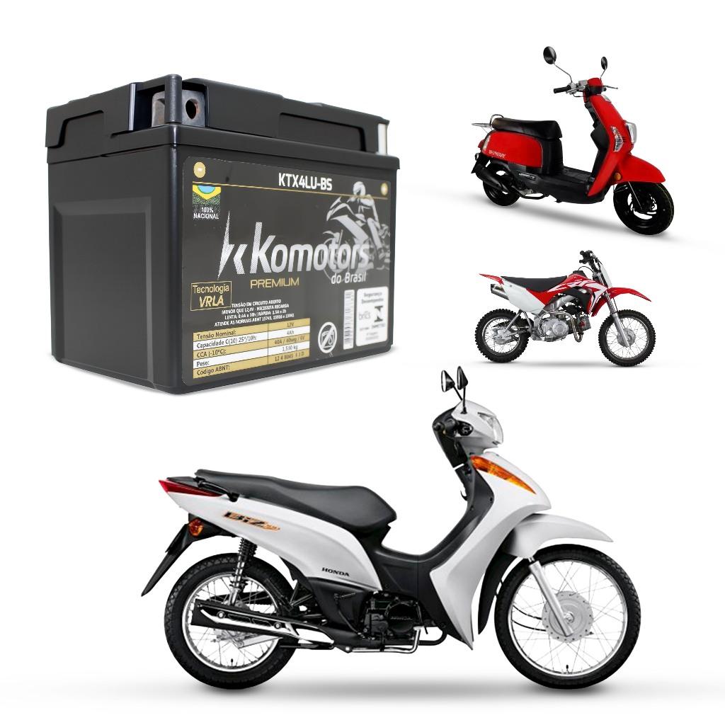 Bateria Moto 12V 4ah Titan 125 Es Ks Biz 100 Crf 110F Neo125 Ktx4lu-bs Vrla