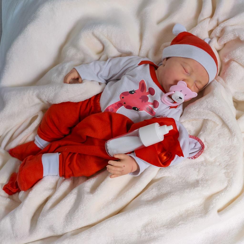 Bebê Reborn Boneca Realista De Olhos Fechados Pode Dar Banho