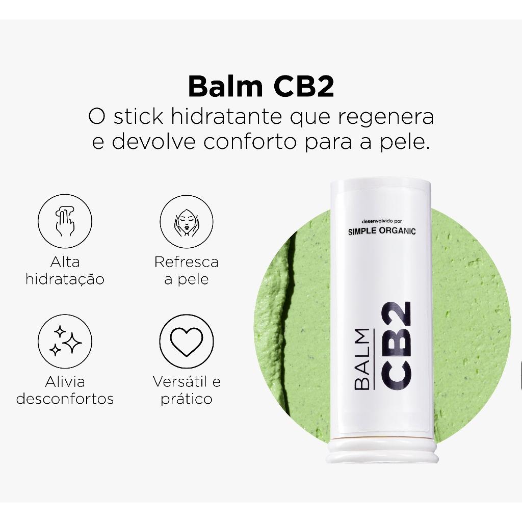 Creme Hidratante Facial Balm CB2 Refrescante Natural Vegano Simple Organic