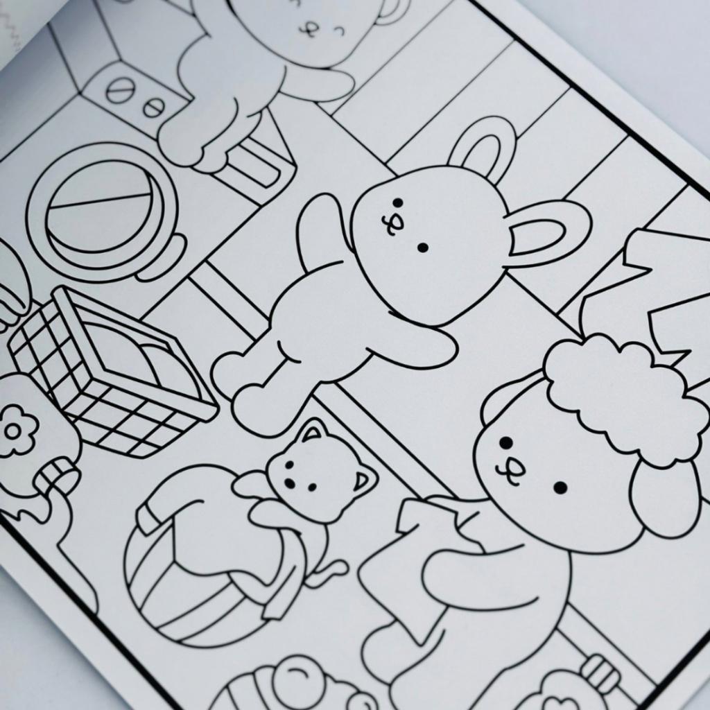 Livro Para Colorir Cozy Time Coleção Cute Cozy Azul