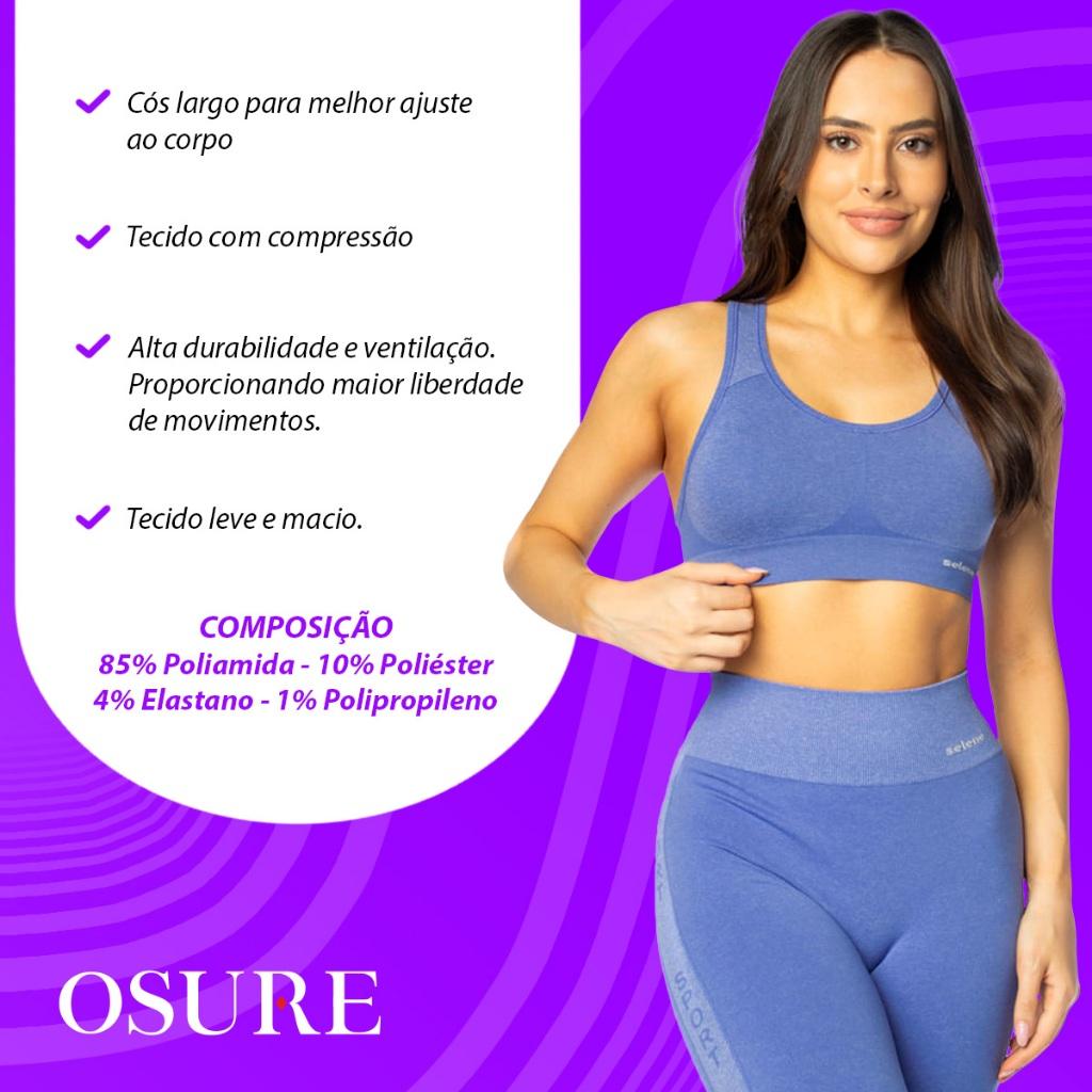 Top Selene Nadador Poliamida Sem Bojo Sem Costura Reforçado Alta Sustentação Fitness Academia